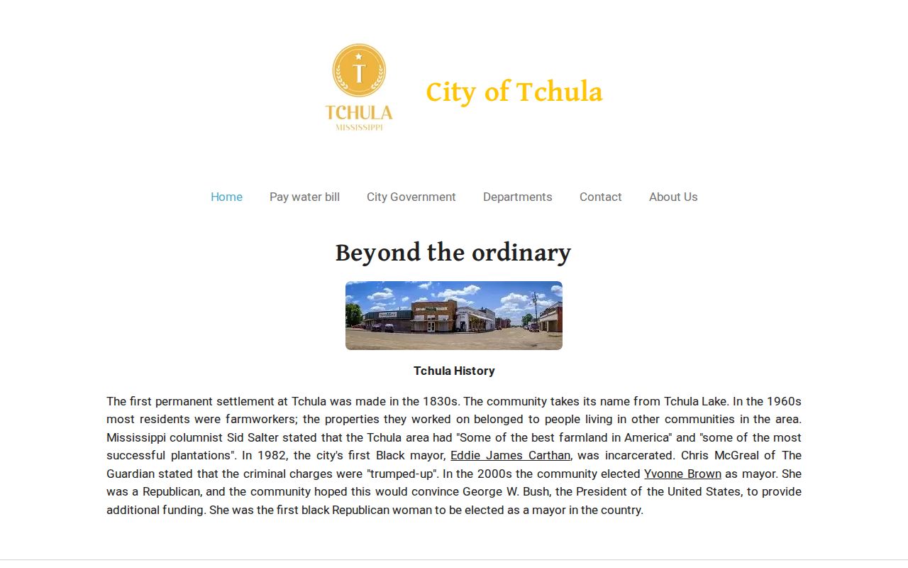 Tchula court docket municipal homepage record source